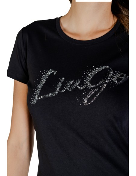 Liu Jo T-shirt femme noir imprimé – 100% coton