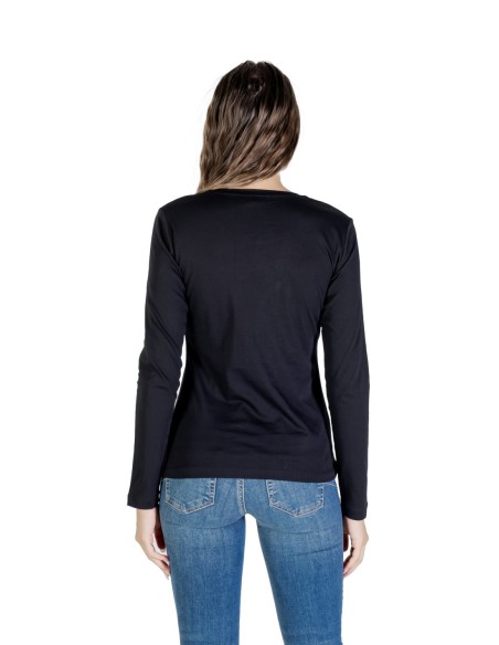 Liu Jo T-shirt femme noir imprimé manches longues – Coton