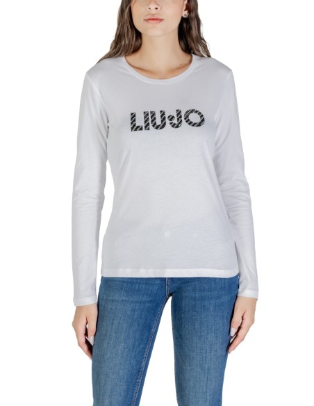 Liu Jo T-shirt femme blanc imprimé manches longues