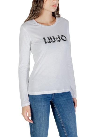 Liu Jo T-shirt femme blanc imprimé manches longues