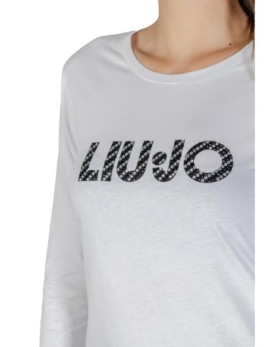 Liu Jo T-shirt femme blanc imprimé manches longues