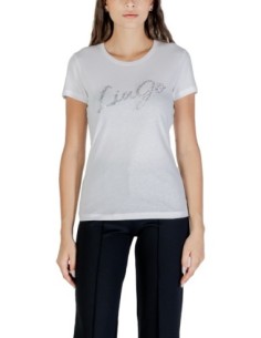 Liu Jo T-shirt femme blanc imprimé manches courtes