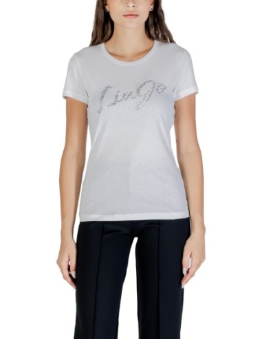 Liu Jo T-shirt femme blanc imprimé manches courtes