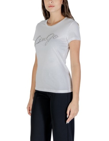 Liu Jo T-shirt femme blanc imprimé manches courtes