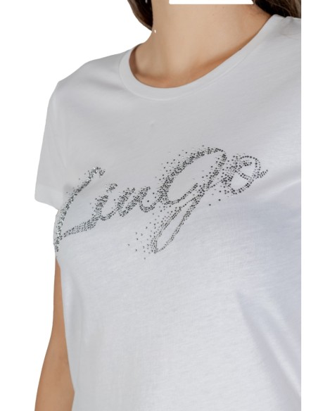 Liu Jo T-shirt femme blanc imprimé manches courtes
