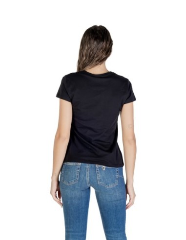 Liu Jo T-shirt femme noir imprimé manches courtes