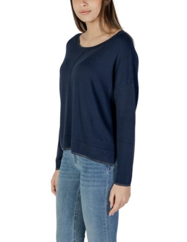 Liu Jo Pull femme bleu manches longues col rond
