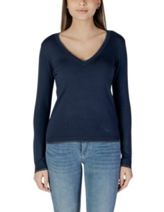 Liu Jo Pull femme bleu col V manches longues