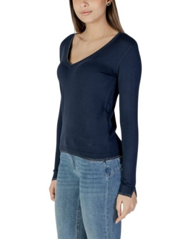 Liu Jo Pull femme bleu col V manches longues