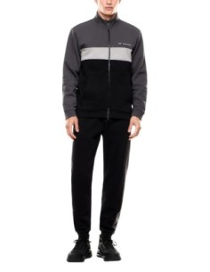 EA7 Survêtement homme noir zippé – Col montant