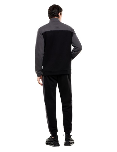 EA7 Survêtement homme noir zippé – Col montant