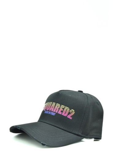 Dsquared2 Casquette homme noire effet usé – Coton