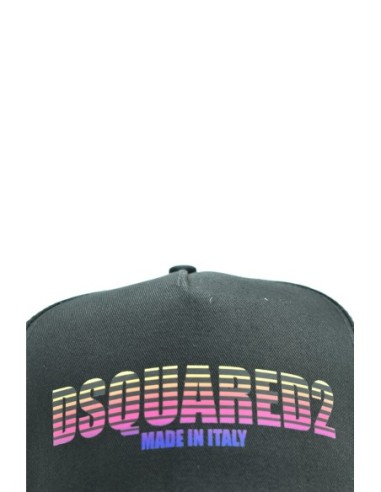 Dsquared2 Casquette homme noire effet usé – Coton