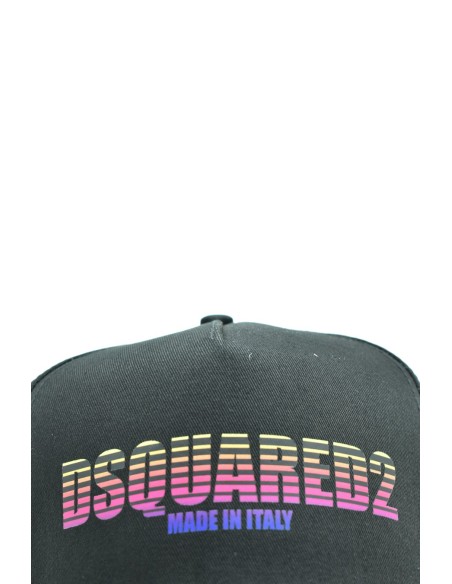 Dsquared2 Casquette homme noire effet usé – Coton