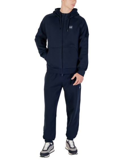 EA7 Survêtement homme bleu zippé – Capuche