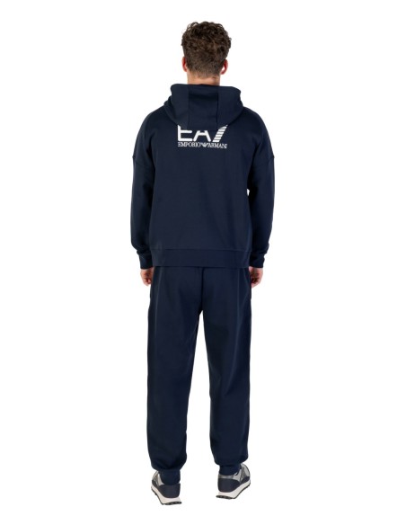 EA7 Survêtement homme bleu zippé – Capuche