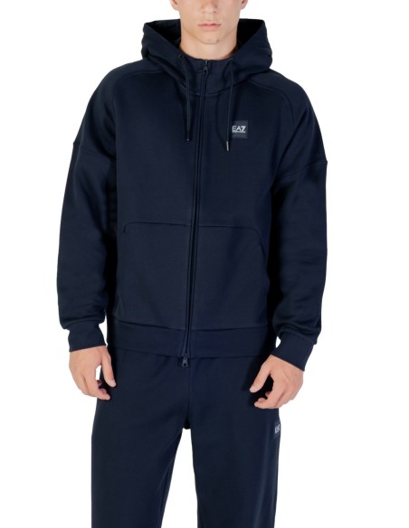 EA7 Survêtement homme bleu zippé – Capuche