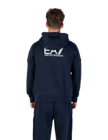 EA7 Survêtement homme bleu zippé – Capuche