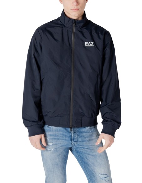 EA7 Veste homme bleue zippée – Polyamide