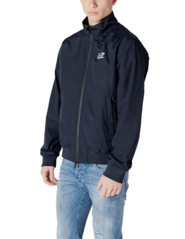 EA7 Veste homme bleue zippée – Polyamide