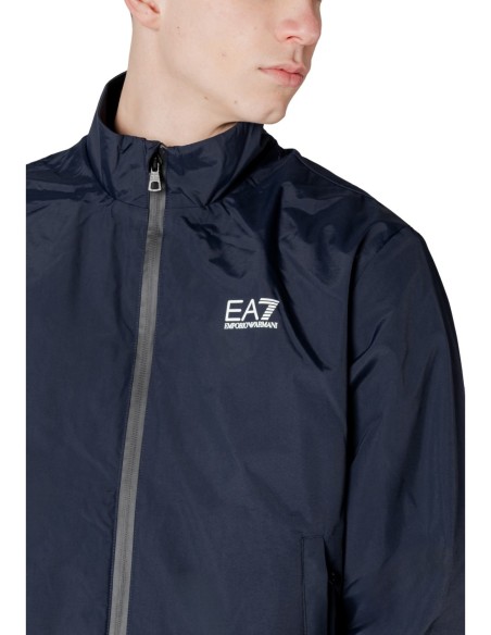 EA7 Veste homme bleue zippée – Polyamide