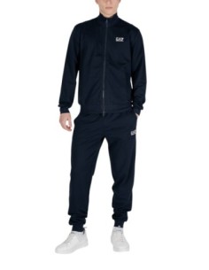 EA7 Survêtement homme bleu zippé – 100% coton