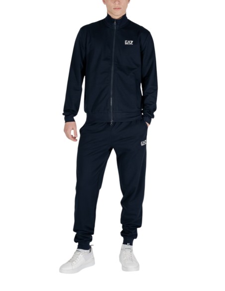 EA7 Survêtement homme bleu zippé – 100% coton