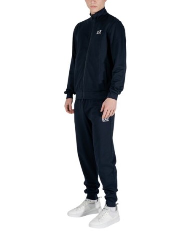 EA7 Survêtement homme bleu zippé – 100% coton
