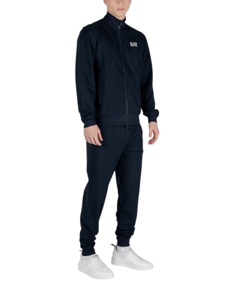 EA7 Survêtement homme bleu zippé – 100% coton