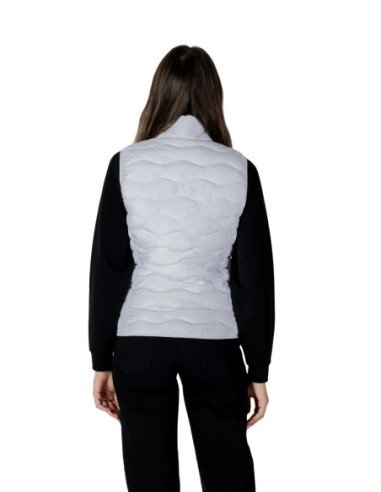 EA7 Gilet femme blanc zippé – Polyester