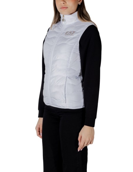 EA7 Gilet femme blanc zippé – Polyester