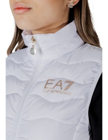 EA7 Gilet femme blanc zippé – Polyester