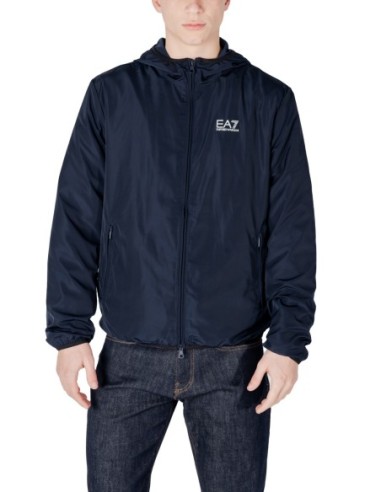 EA7 Veste homme bleue zippée – Polyester