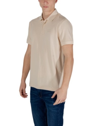 EA7 Polo homme beige manches courtes – Coton stretch