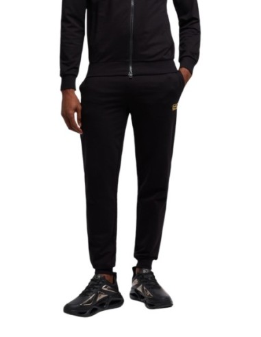 EA7 Survêtement homme noir zippé – 100% coton