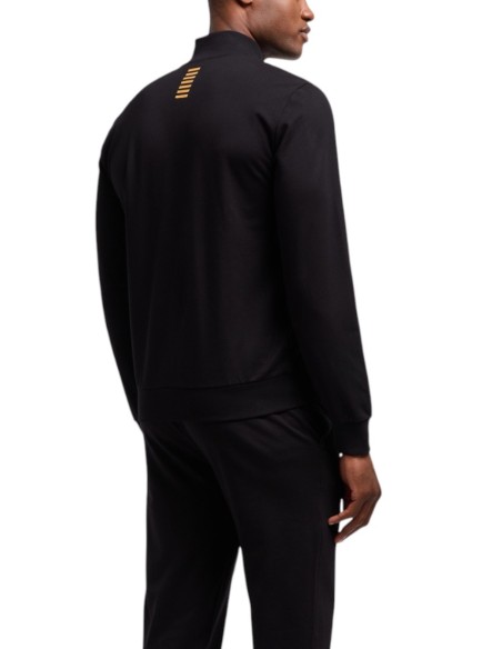 EA7 Survêtement homme noir zippé – 100% coton