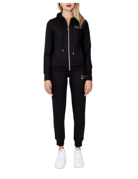 EA7 Survêtement femme noir zippé – Capuche