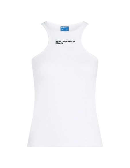 Karl Lagerfeld Jeans Débardeur femme blanc imprimé