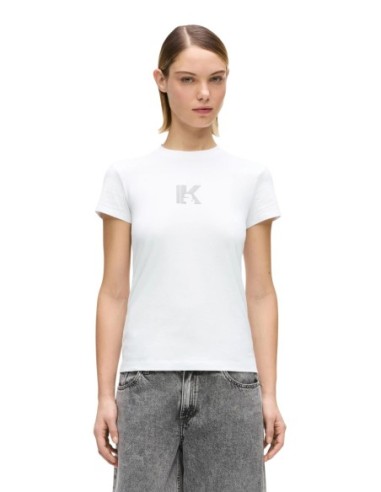 Karl Lagerfeld Jeans T-shirt femme blanc logo