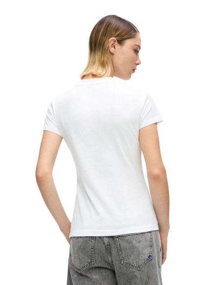 Karlâ€¯Lagerfeldâ€¯Jeans T-shirt femme blanc logo