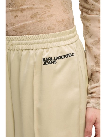 Karl Lagerfeld Jeans Pantalon femme beige wide leg