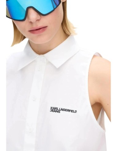Karl Lagerfeld Jeans Blouse femme blanche sans manches