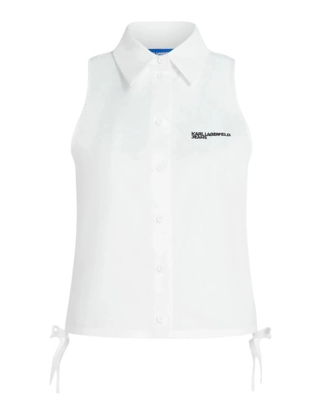 Karl Lagerfeld Jeans Blouse femme blanche sans manches