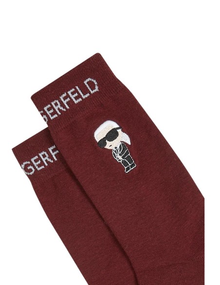 Karl Lagerfeld Jeans Chaussettes femme bordeaux â€“ Lot de 3