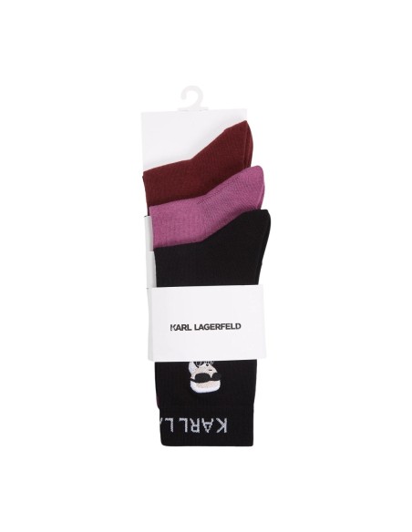 Karl Lagerfeld Jeans Chaussettes femme bordeaux â€“ Lot de 3