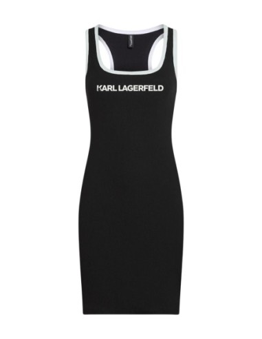Karl Lagerfeld Jeans Robe femme noire à bretelles