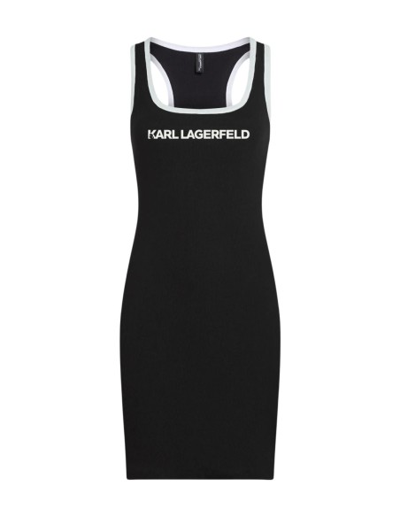 Karl Lagerfeld Jeans Robe femme noire à bretelles
