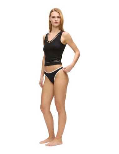 Karl Lagerfeld Jeans Débardeur femme noir col V