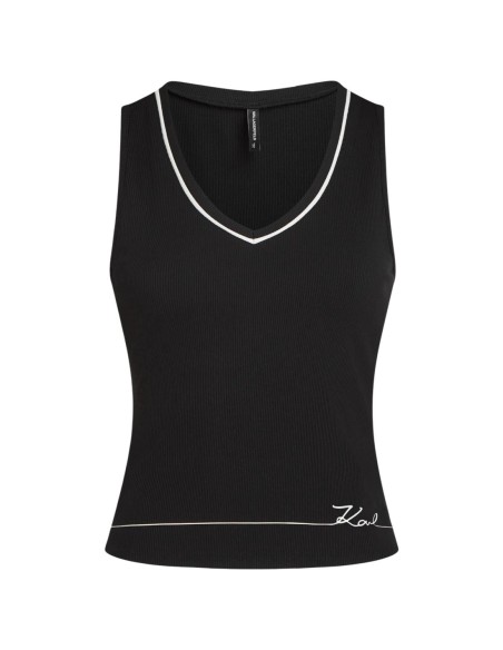 Karl Lagerfeld Jeans Débardeur femme noir col V