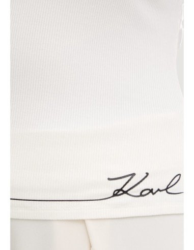 Karl Lagerfeld Jeans Débardeur femme beige col V